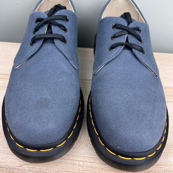 Dr. Martens 1461 Natural Canvas Oxford Shoes Docs size Women's 8 Denim Blue - Picture 11 of 11